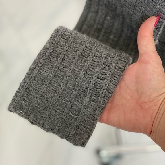 Western style wool turtleneck sweater gray and tan NSF for Intermix size small - Picture 10 of 16